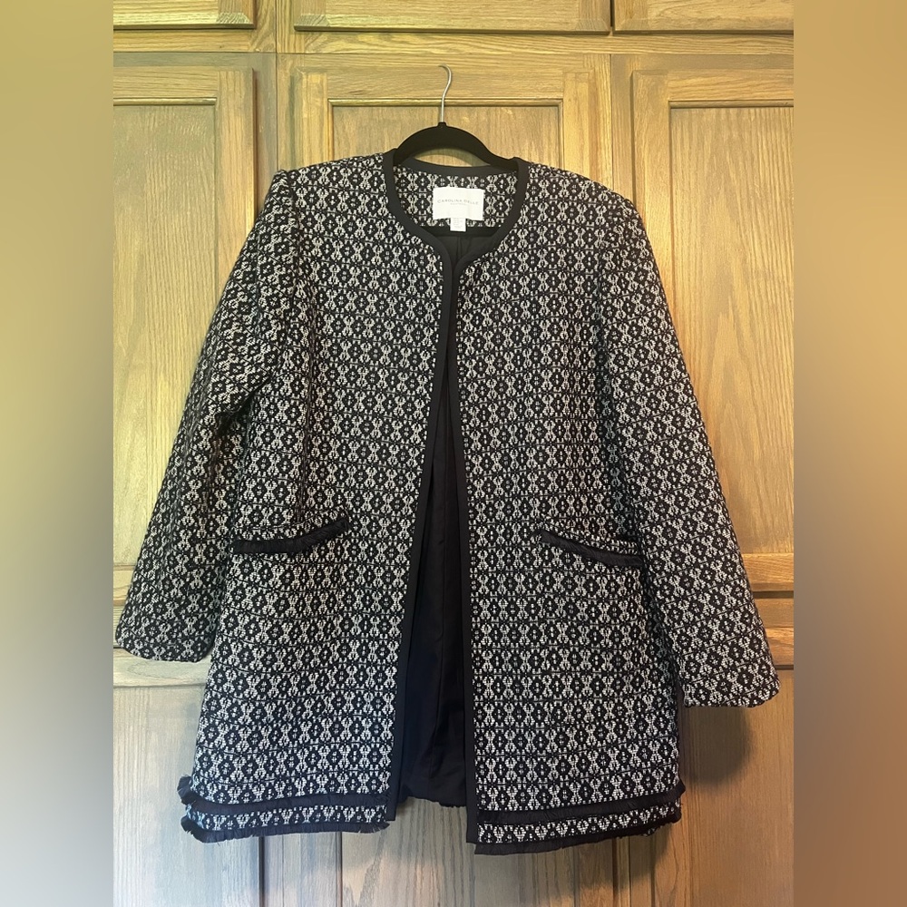 Carolina Belle Navy and White Open Jacket